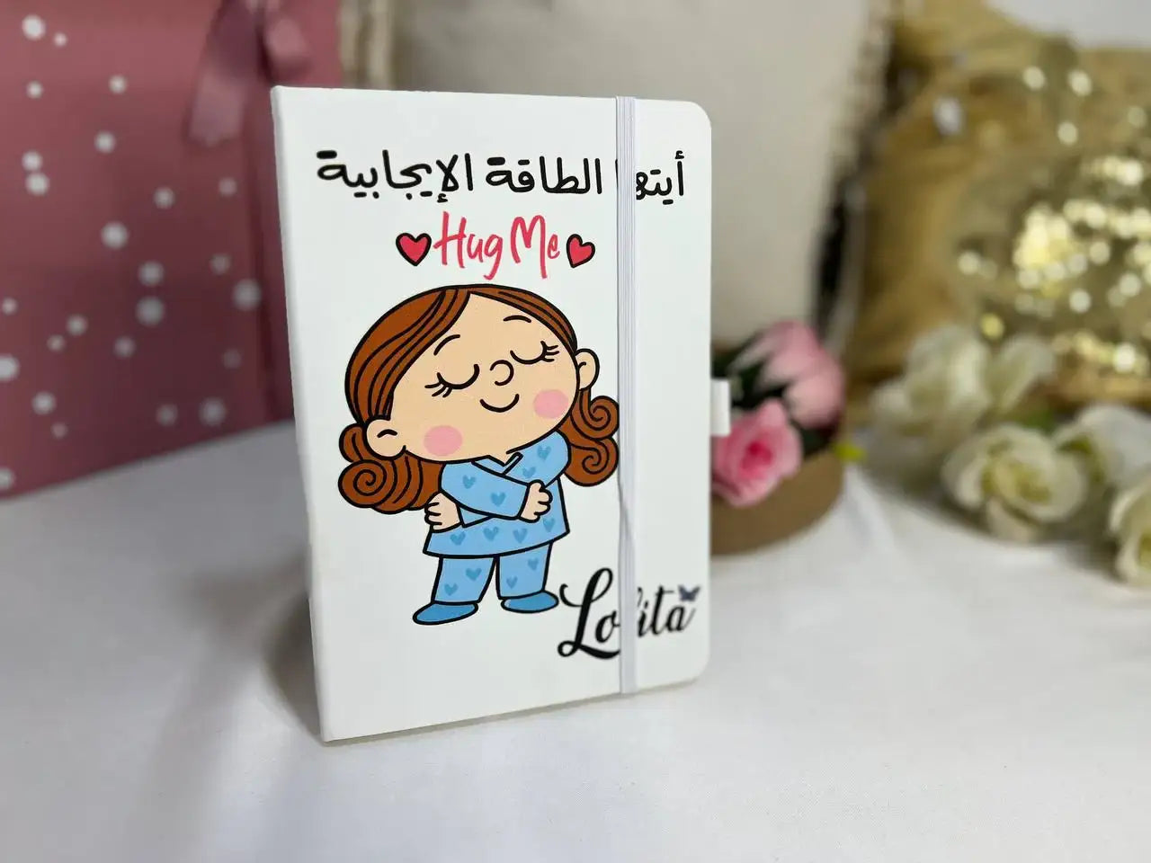 White Notebook with Elastic Band - Buy 2 Get 1 Free - WE PRINT