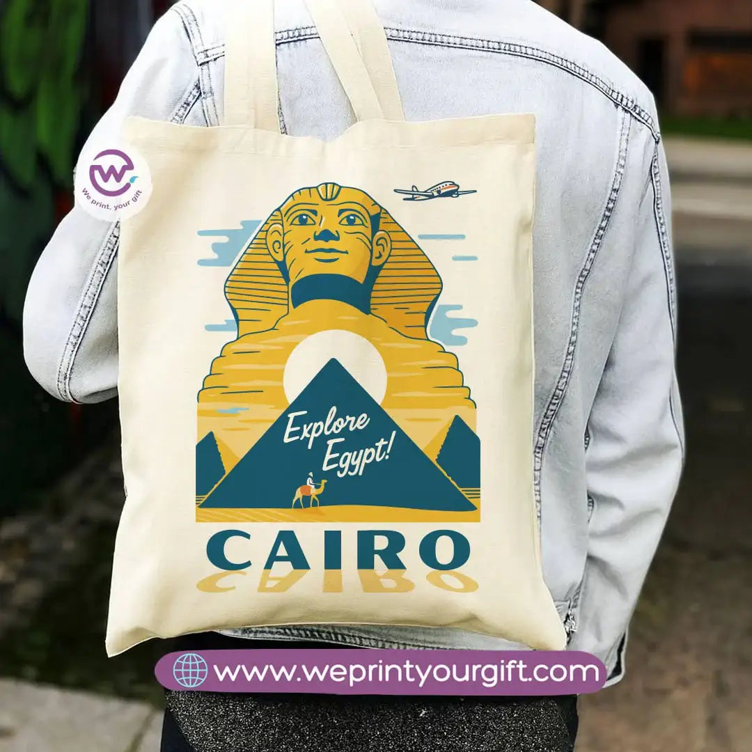 Egyptian Pharaonic Canvas Tote Bag - WE PRINT