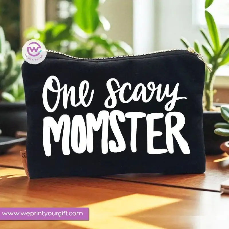Halloween Makeup Bag & Pencil Case – Spooky Cotton Pouch with Fun Designs - WE PRINT