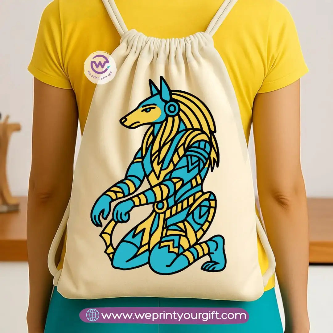 Pharaonic Egyptian Drawstring Backpack โ Ancient Art Inspired Designs - WE PRINT