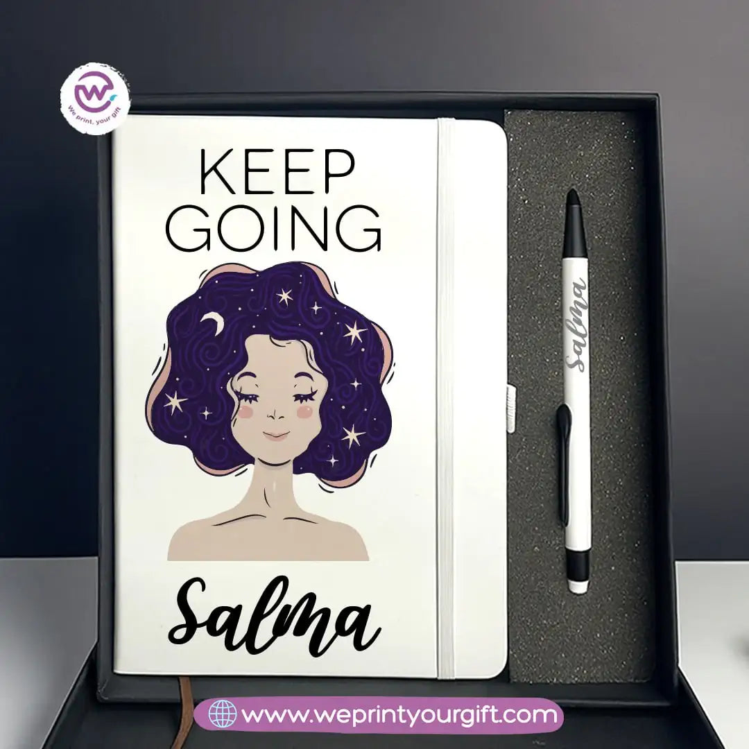 One Line Art Personalized Gift Box – Custom Notebook & Engraved Pen Set - WE PRINT
