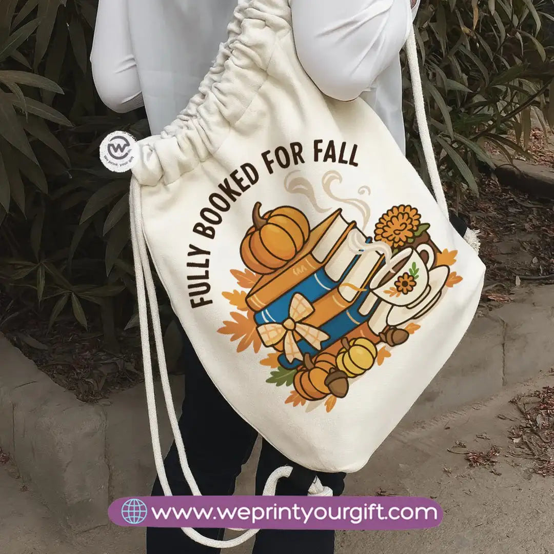 Winter & Retro Drawstring Backpack – Vintage-Inspired Cozy Designs - WE PRINT