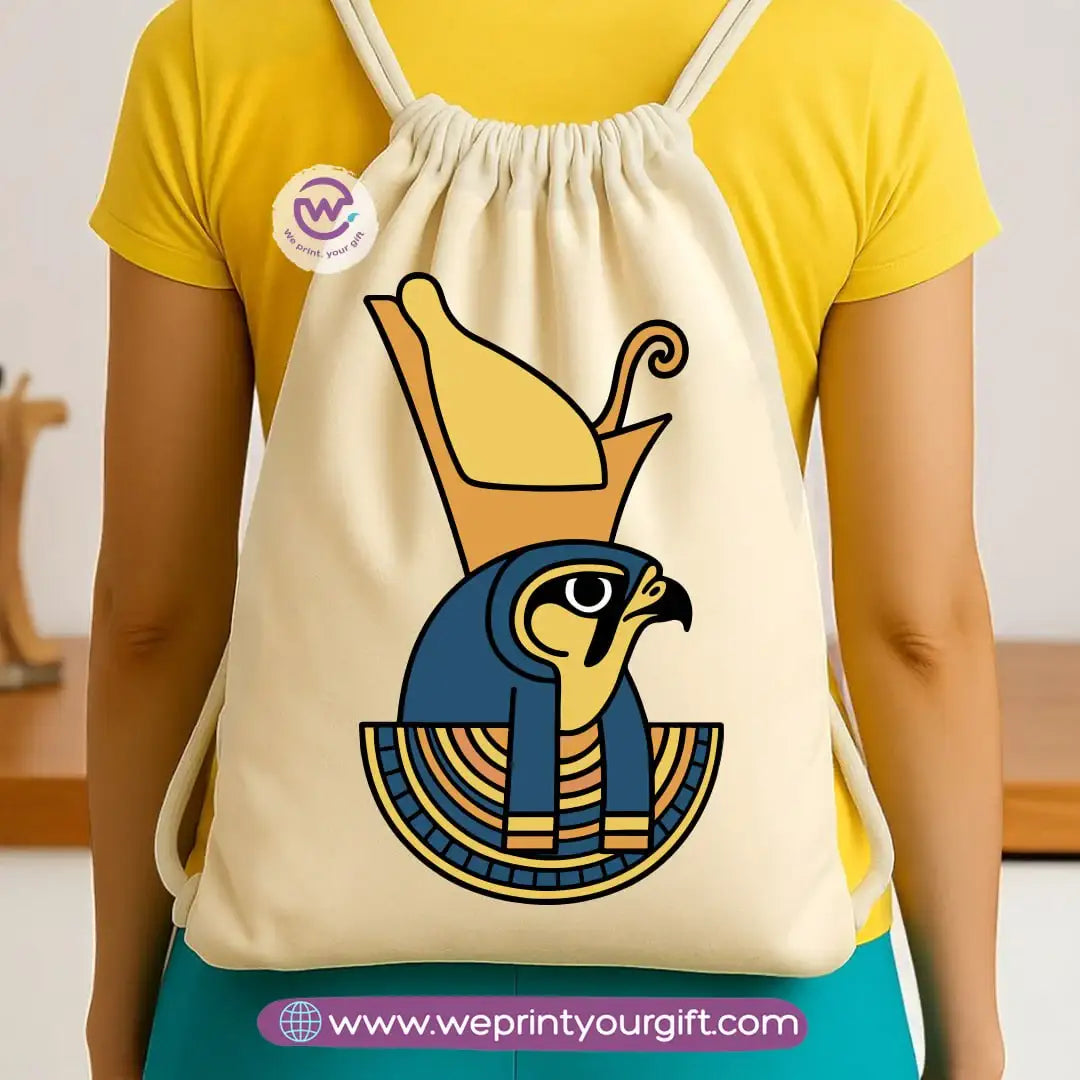 Pharaonic Egyptian Drawstring Backpack โ Ancient Art Inspired Designs - WE PRINT