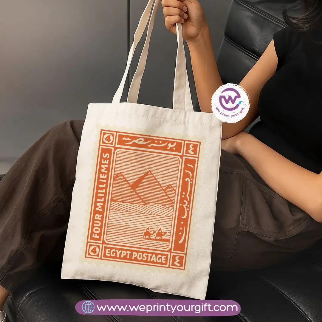 Ancient Egyptian Heritage Canvas Tote Bag – Premium Heavy Fabric - WE PRINT
