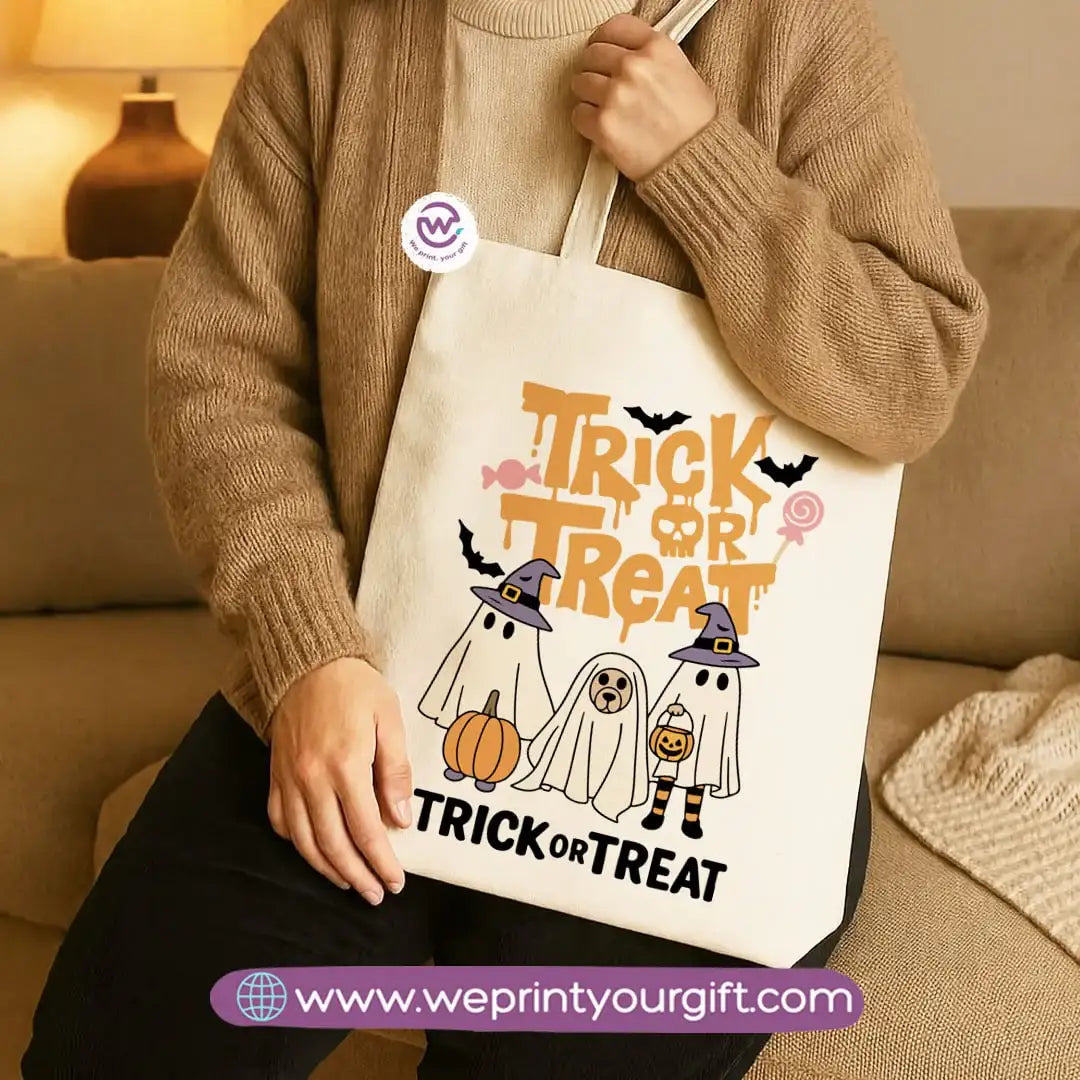 Halloween Canvas Tote Bag – Spooky Egyptian-Inspired Designs | Heavy Canvas Fabric - WE PRINT