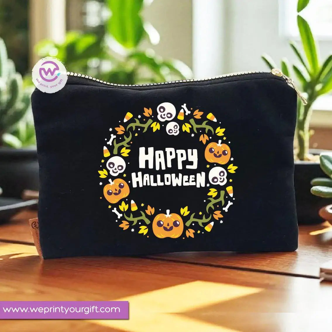 Halloween Makeup Bag & Pencil Case – Spooky Cotton Pouch with Fun Designs - WE PRINT