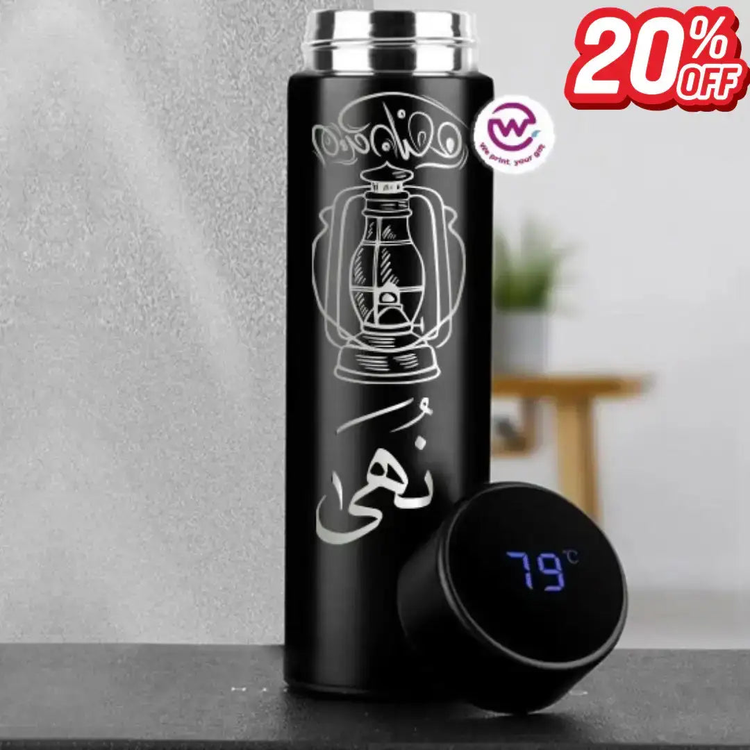 Digital thermal Thermos 500ml with Temperature Display - Ramadan offer - 20% Discount - WE PRINT