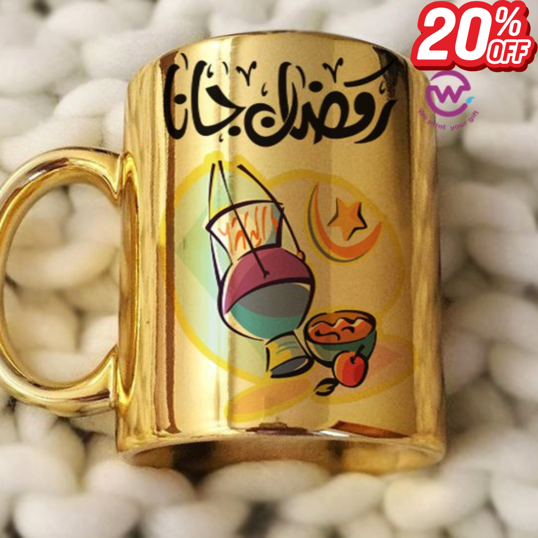 Gold Mirror Ceramic Mug - Ramadan Offer - 20 % Discount
