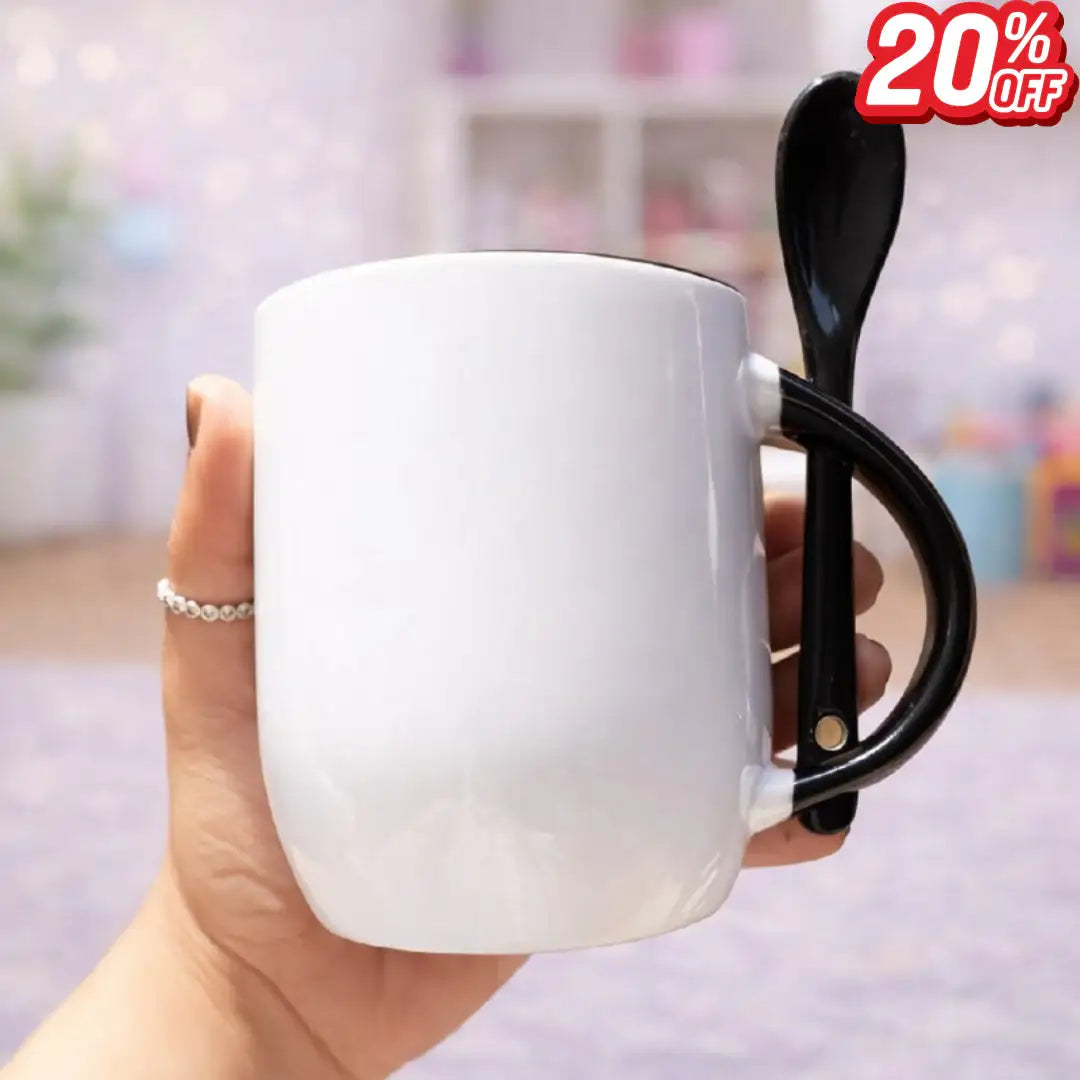 Ceramic Spoon Mug - Ramadan Offer - 20% Discount - WE PRINT