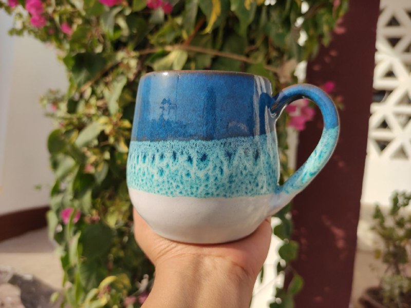 Ocean Handmade Pottery Mug – 400 ml- Customization Options
