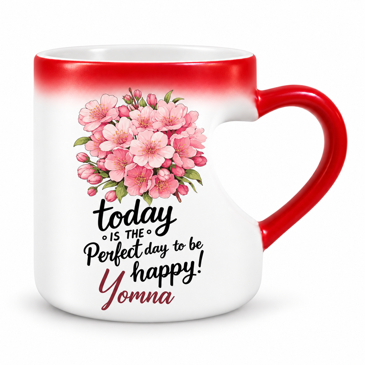 Magic Heart Handle Mug – Inspirational Floral Designs | 350 ml