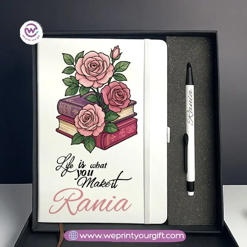 Digital Art Motivational Gift Box – Personalized Notebook & Engraved Pen - WE PRINT