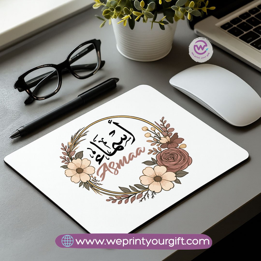 Personalized Mouse Pad with Name – Floral Design