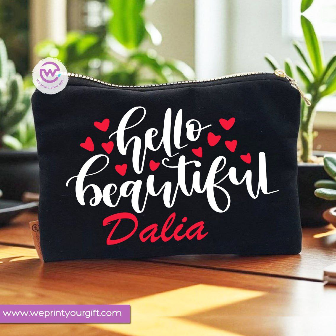 Makeup Tools Theme Makeup Bag & Pencil Case – Stylish Cotton Pouch