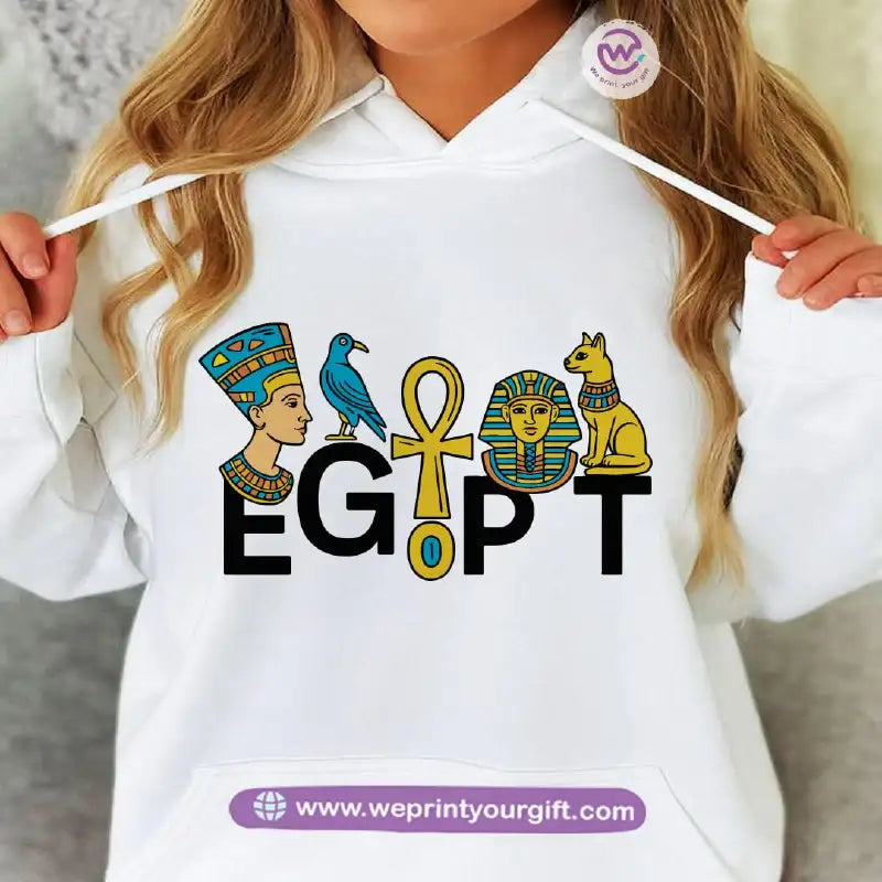 Pharaonic Egyptian Hoodie – Cotton Melton Unisex - WE PRINT