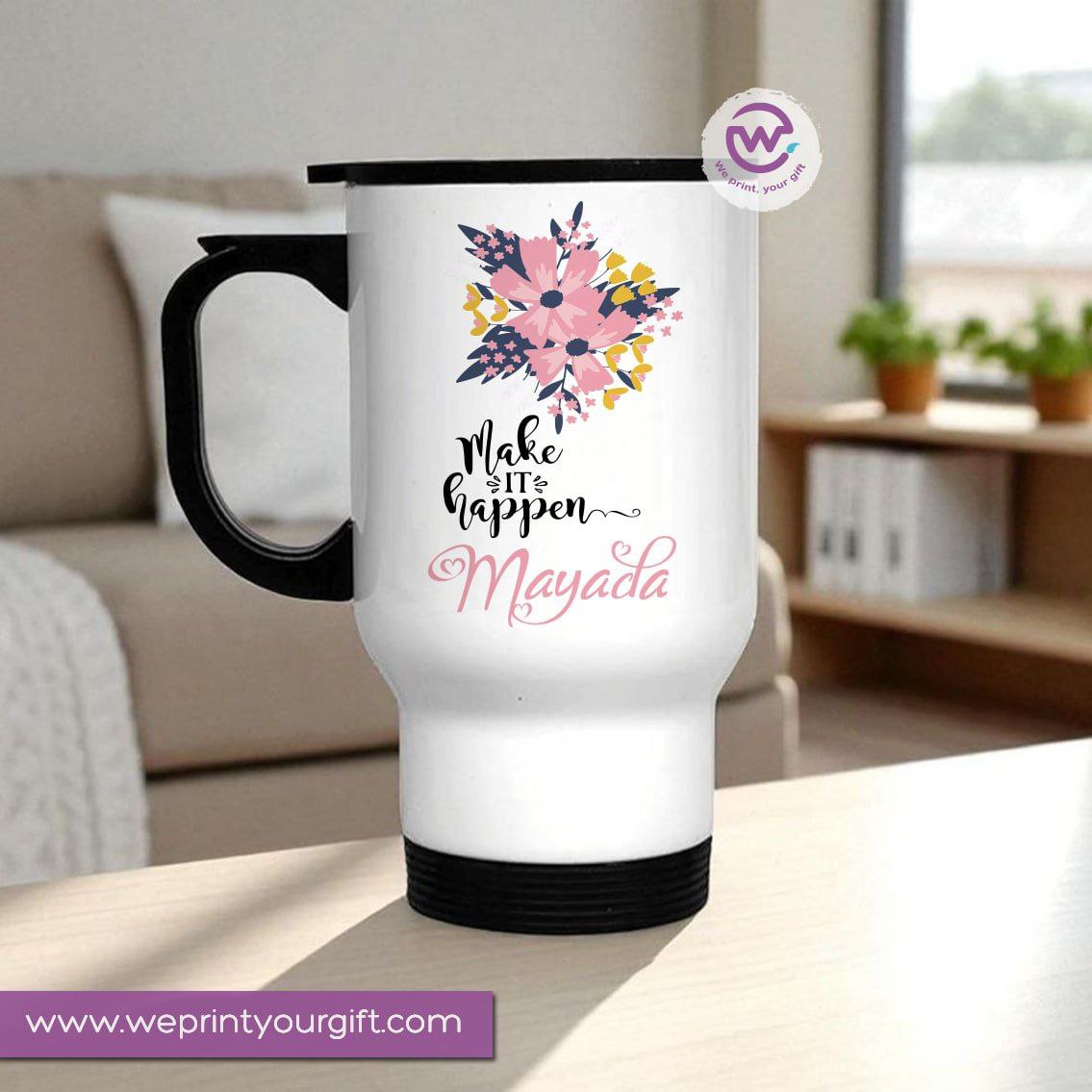 Travel mug- Floral- Names