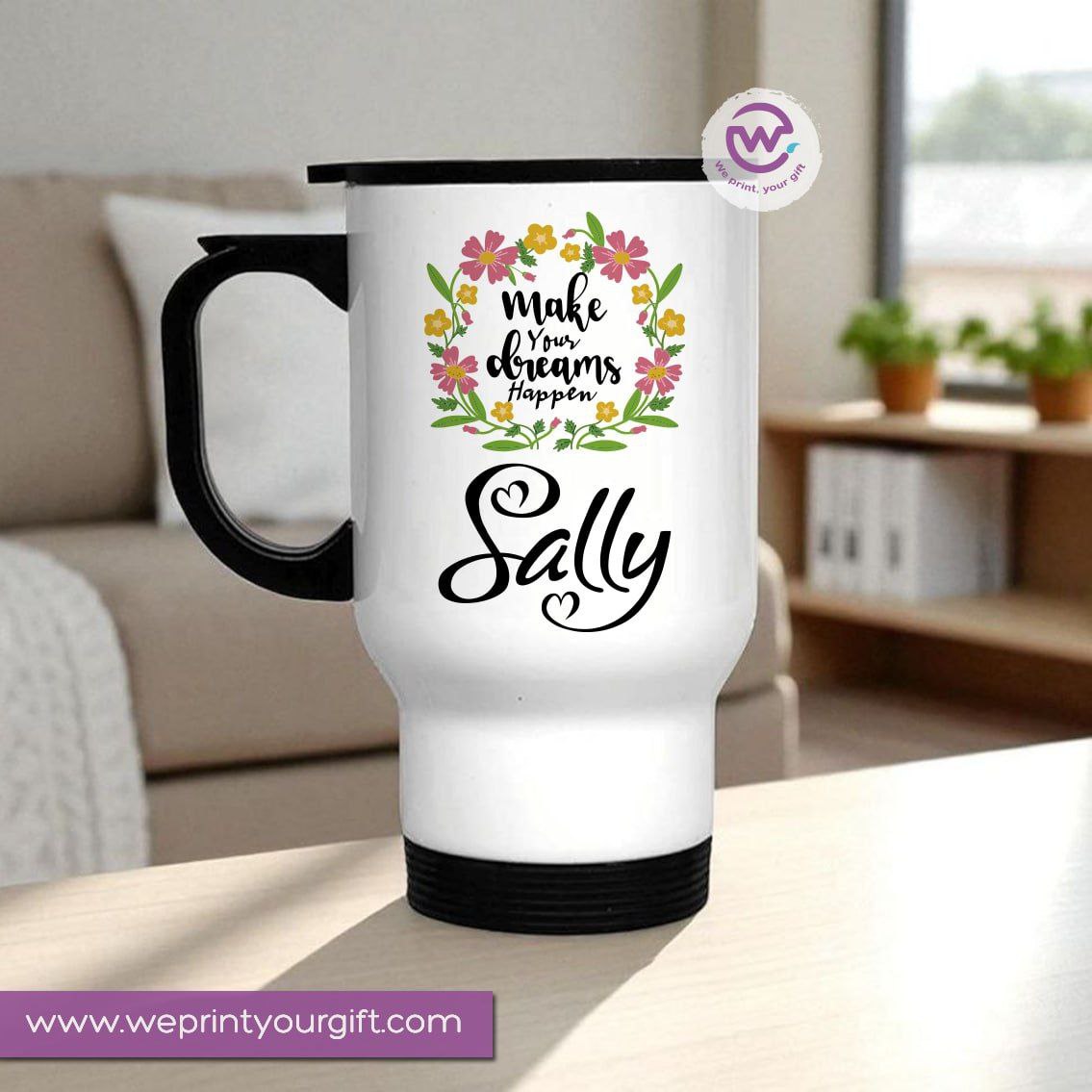 Travel mug- Floral- Names