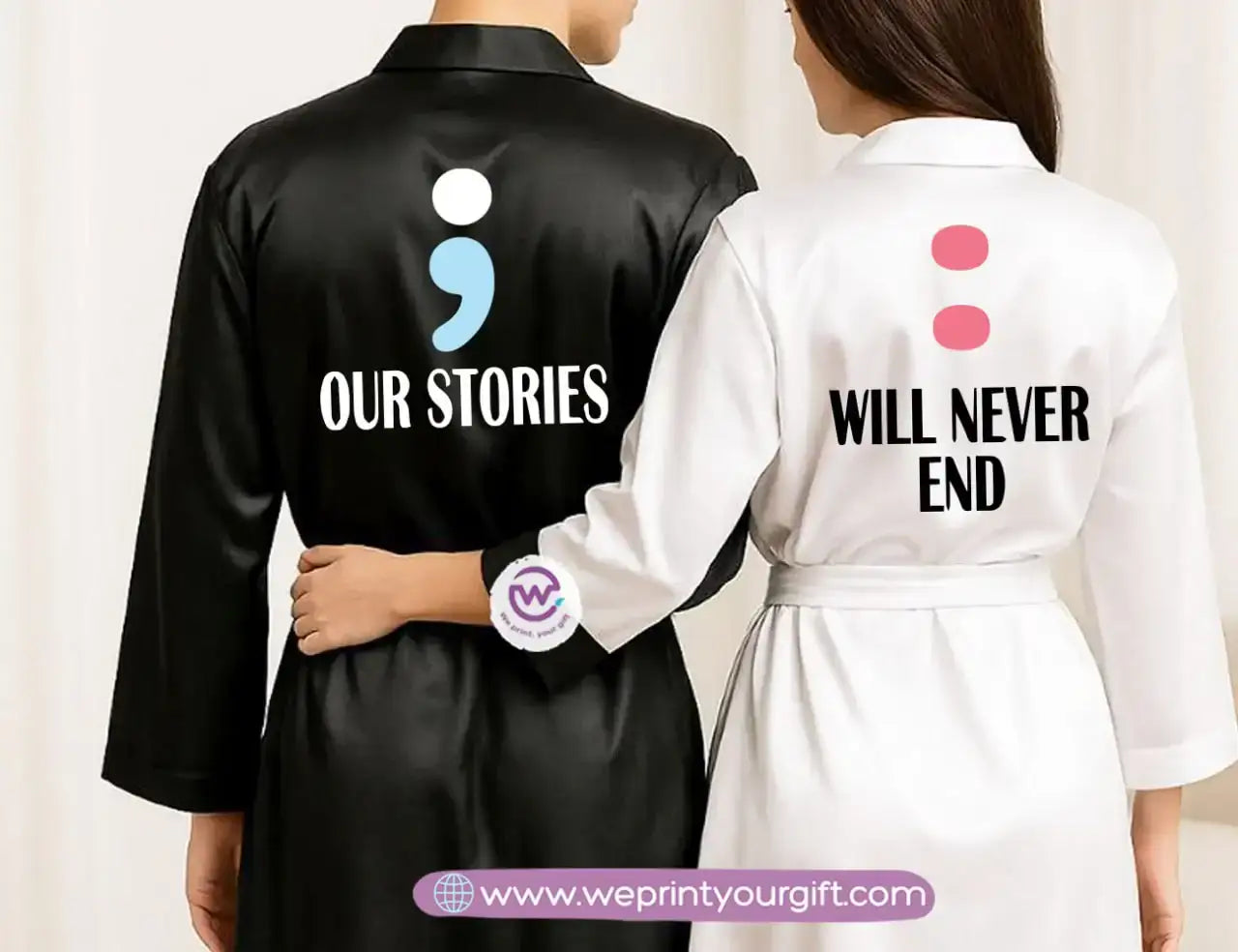Bridal robe set- Couples - WE PRINT