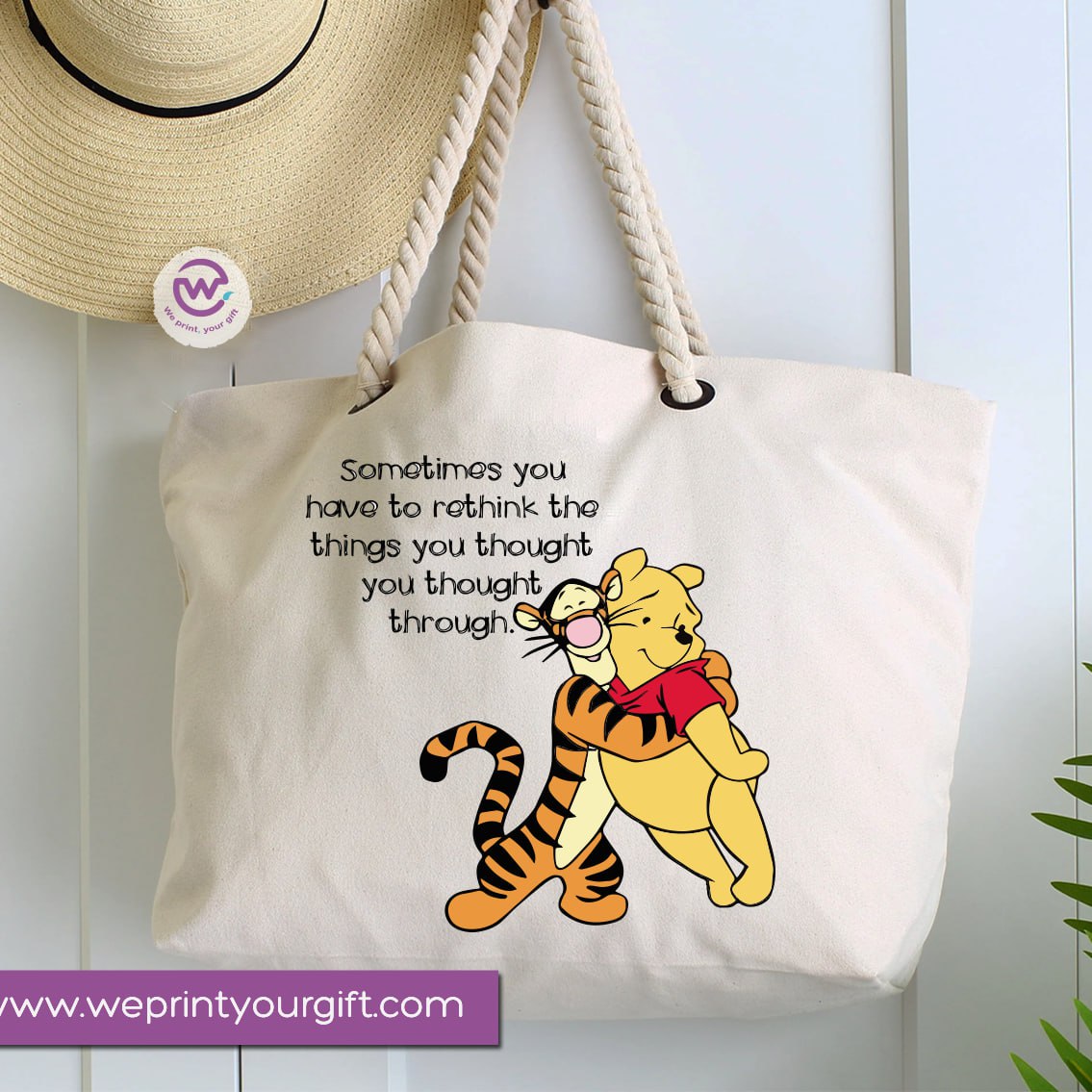 Custom Hand bag- Beach bag-Pooh