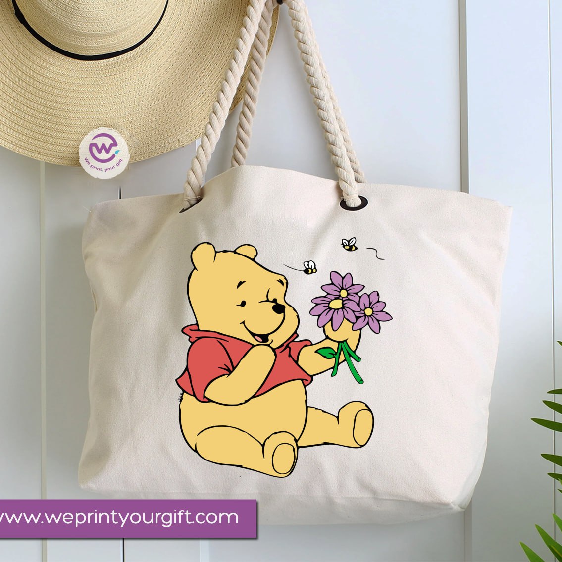 Custom Hand bag- Beach bag-Pooh
