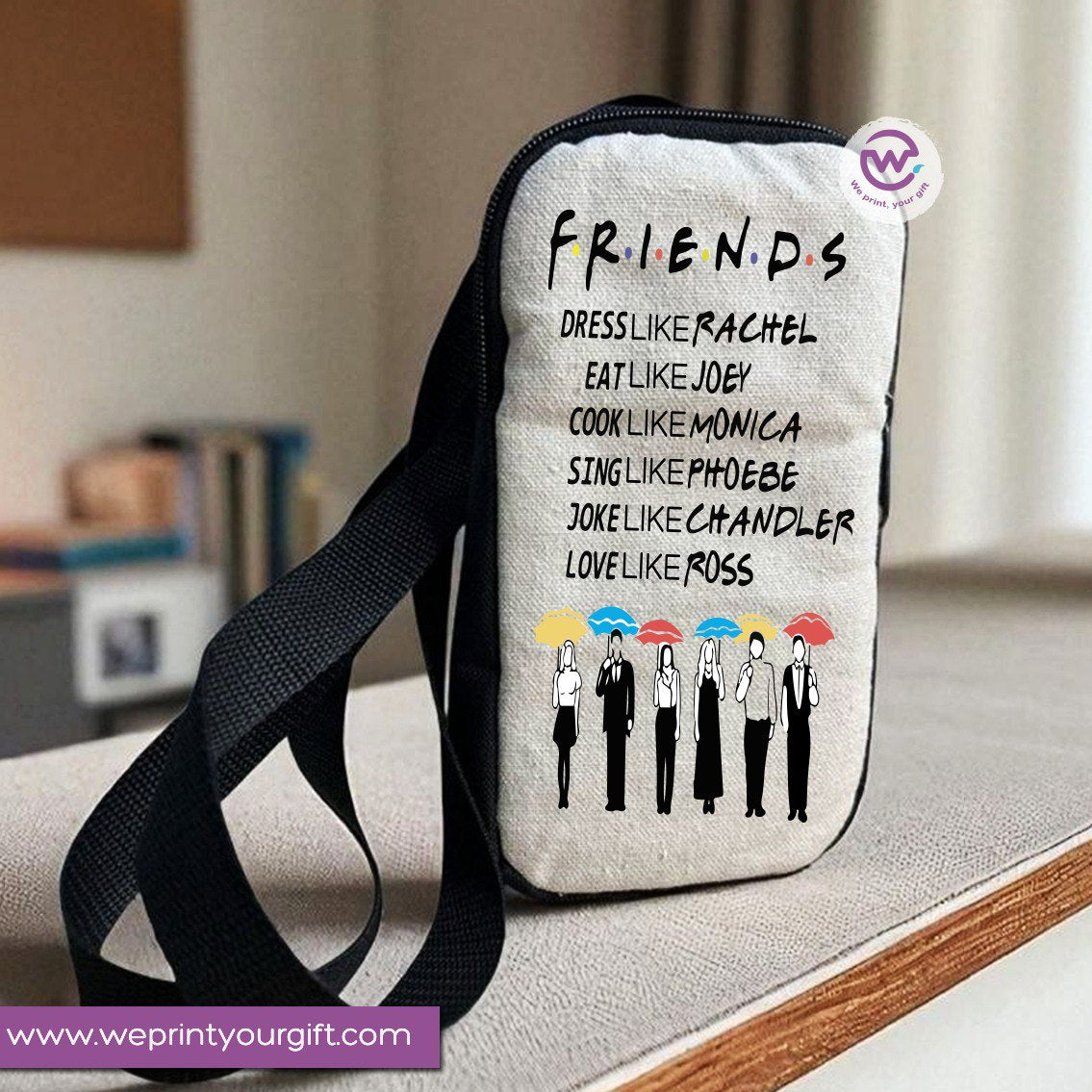 Fabric mobile bag- Friends