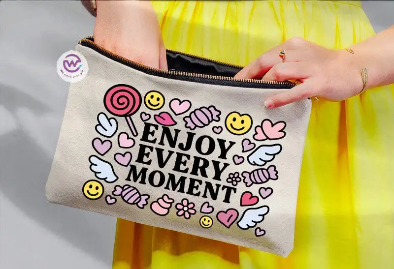 Fabric makeup case - English quotes - WE PRINT