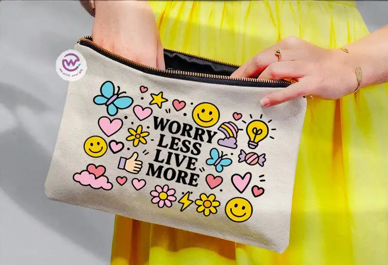 Fabric makeup case - English quotes - WE PRINT