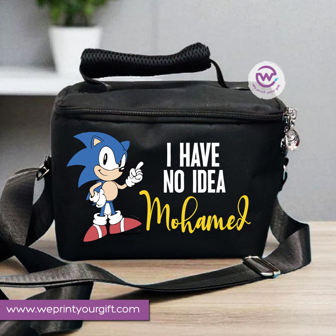 Lunch bag with names- Sonic