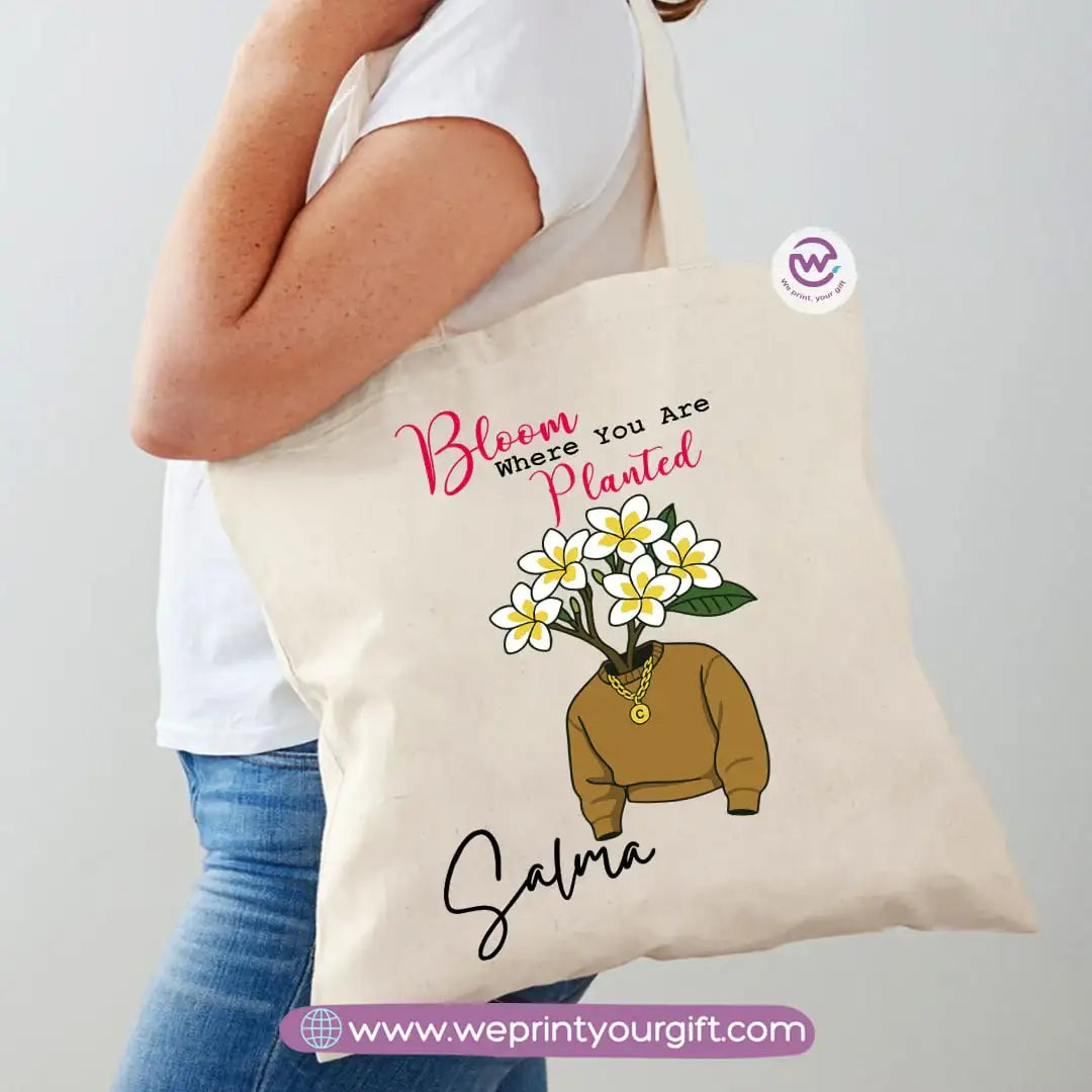 Tote bag for women- Floral- names - WE PRINT
