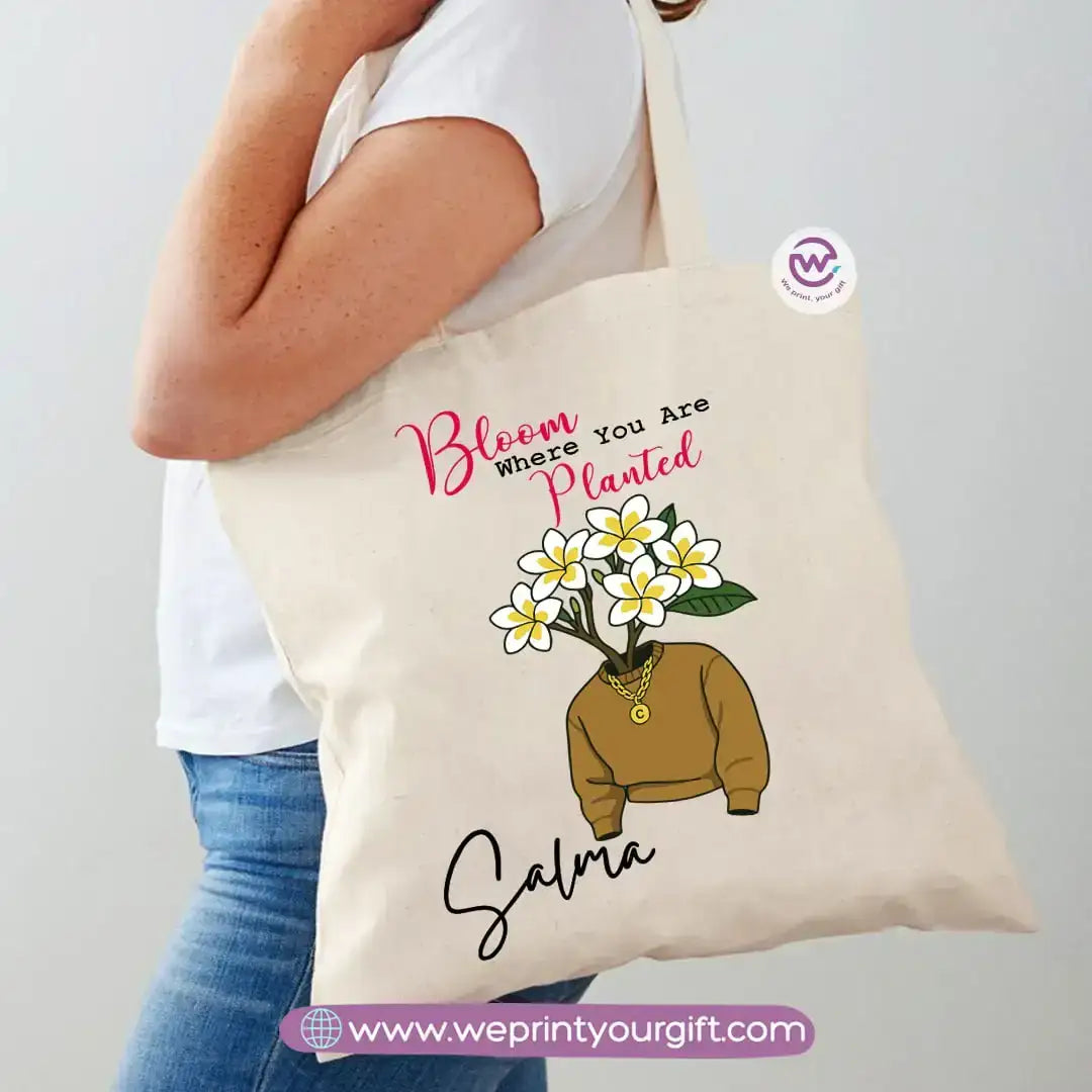 Tote bag for women- Floral- names - WE PRINT