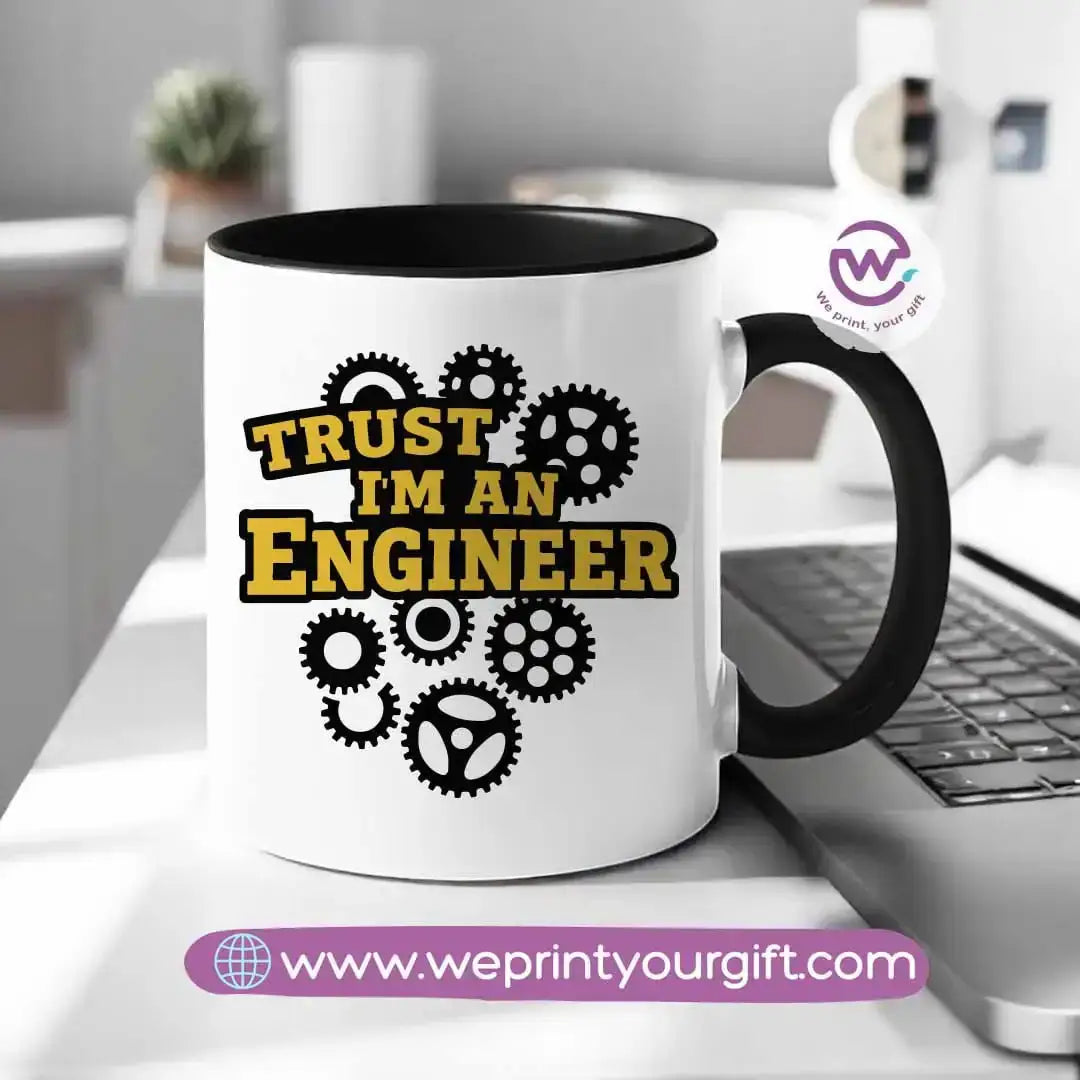 Custom mug- Colored inside mug- Engineer - WE PRINT