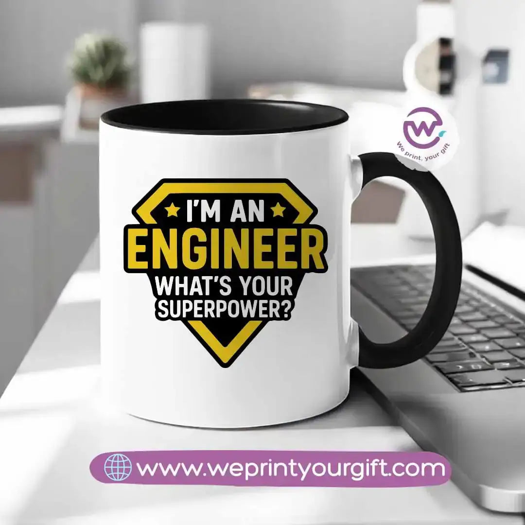 Custom mug- Colored inside mug- Engineer - WE PRINT