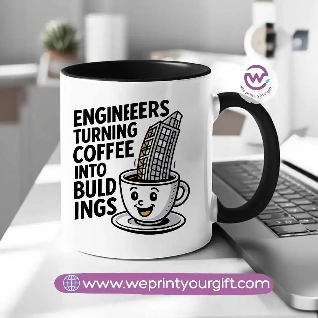 Custom mug- Colored inside mug- Engineer - WE PRINT