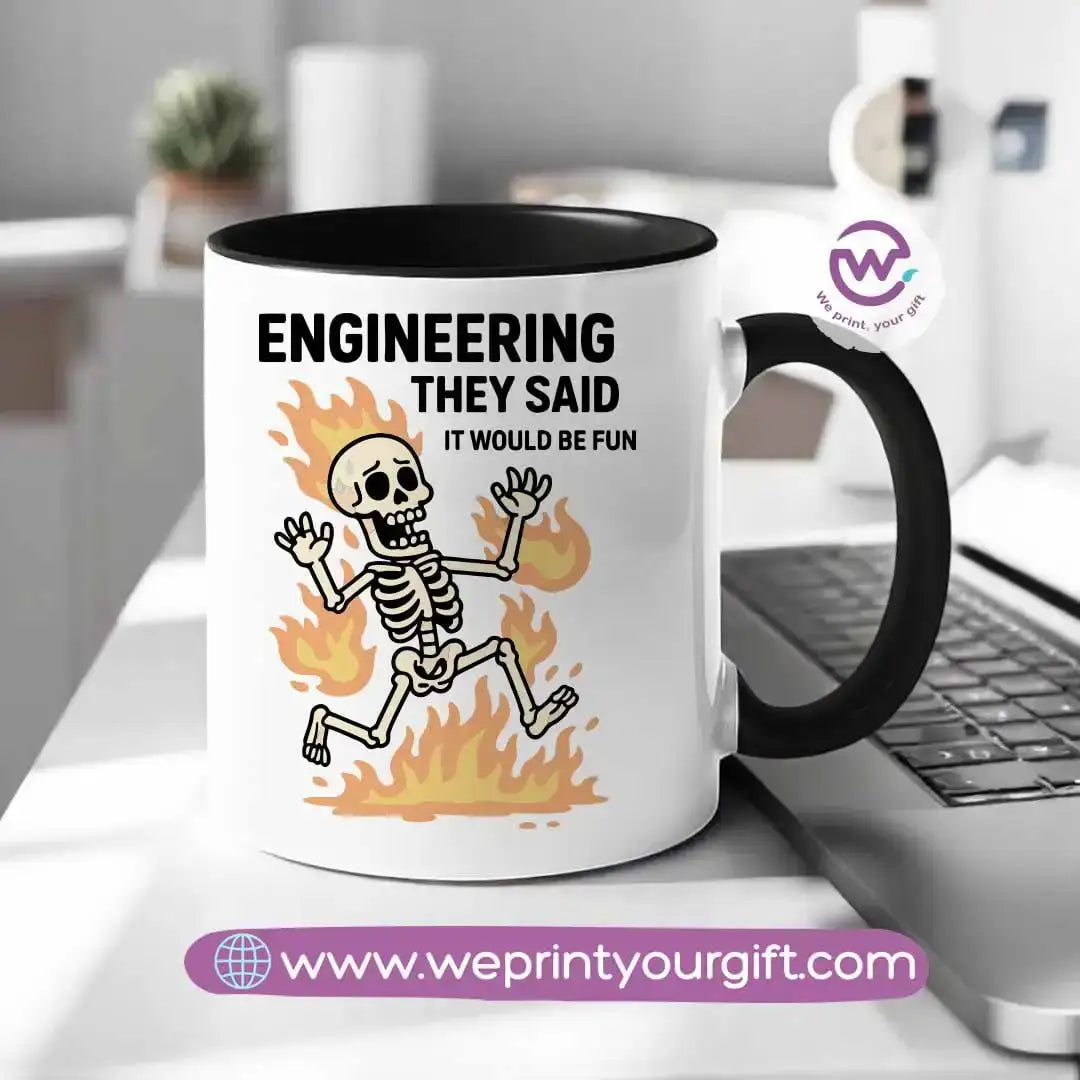 Custom mug- Colored inside mug- Engineer - WE PRINT