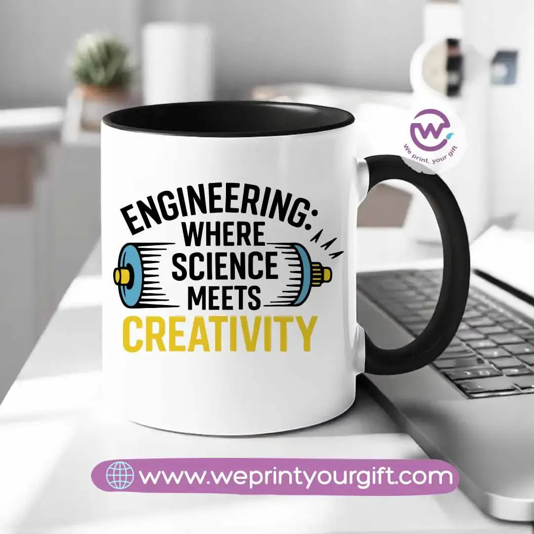 Custom mug- Colored inside mug- Engineer - WE PRINT