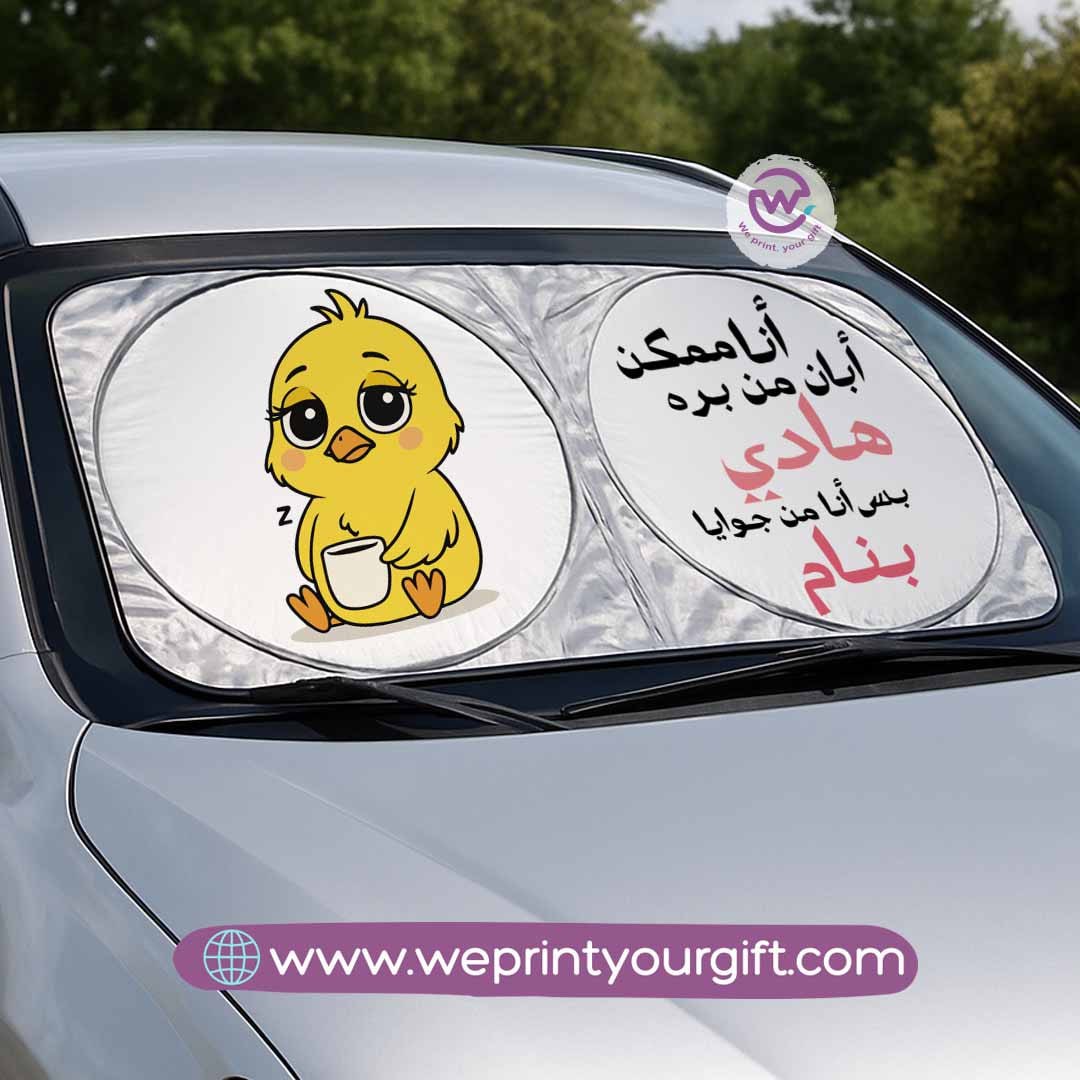 Custom car sunshade - Comic