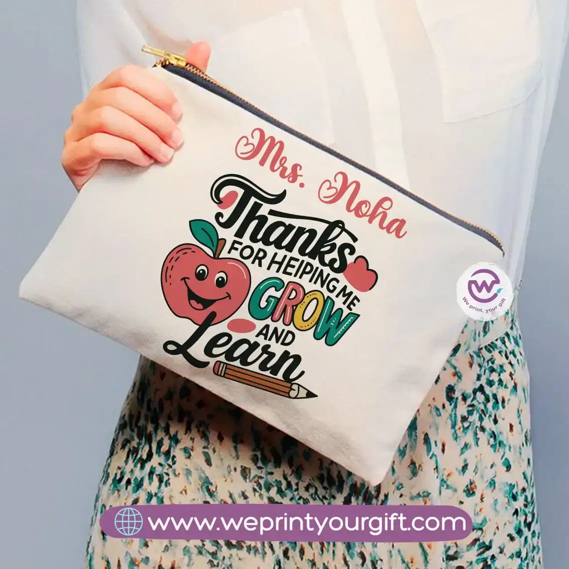 Teacher Pencil Case- Names - WE PRINT