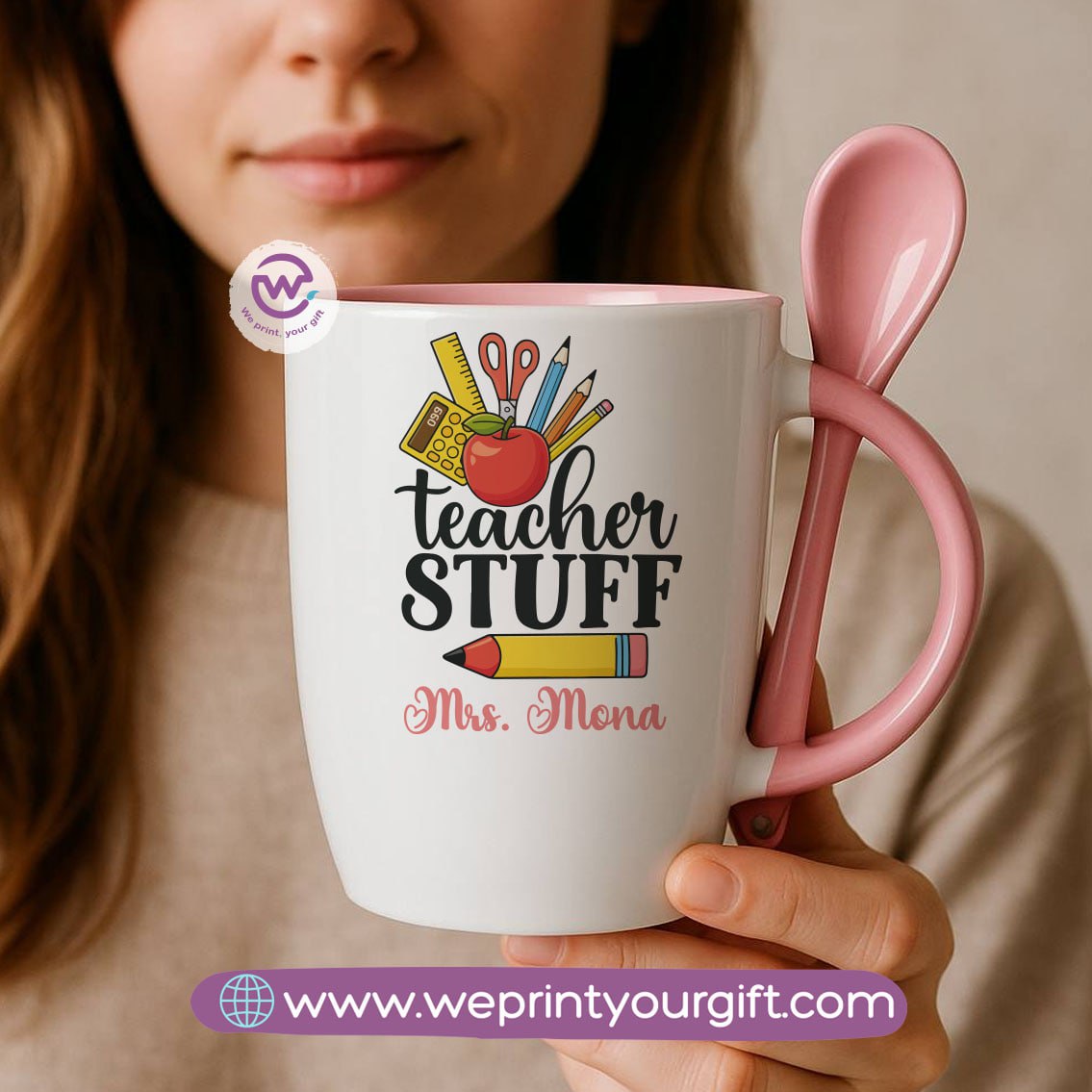 Teacher Mug with Spoon