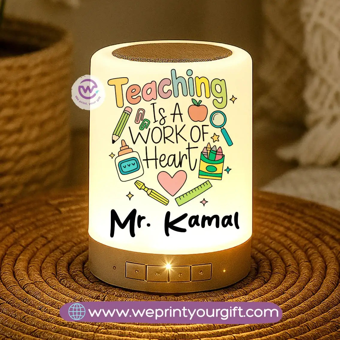 Touch Lamp Speaker- Teacher - WE PRINT