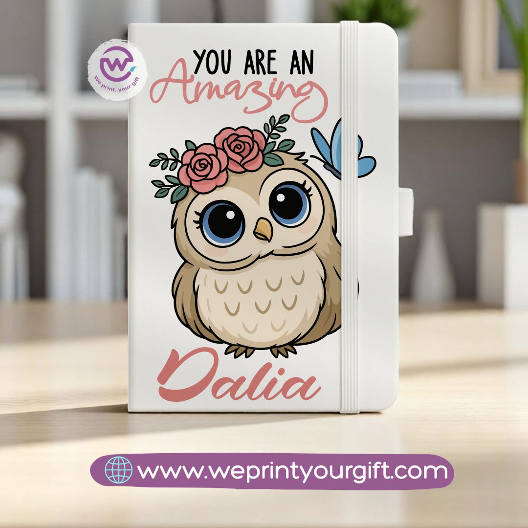 Rubber Notebook- Owl- Names