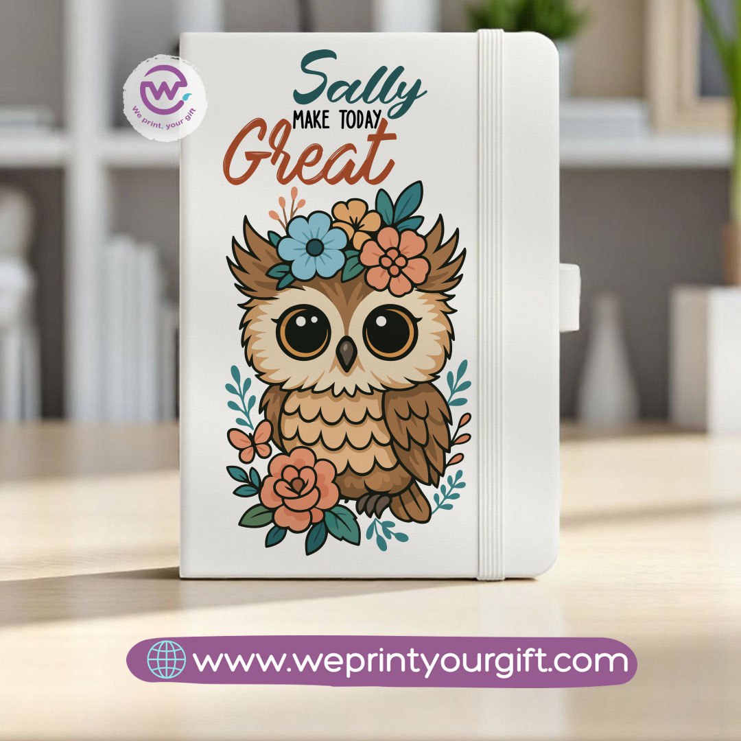 Rubber Notebook- Owl- Names