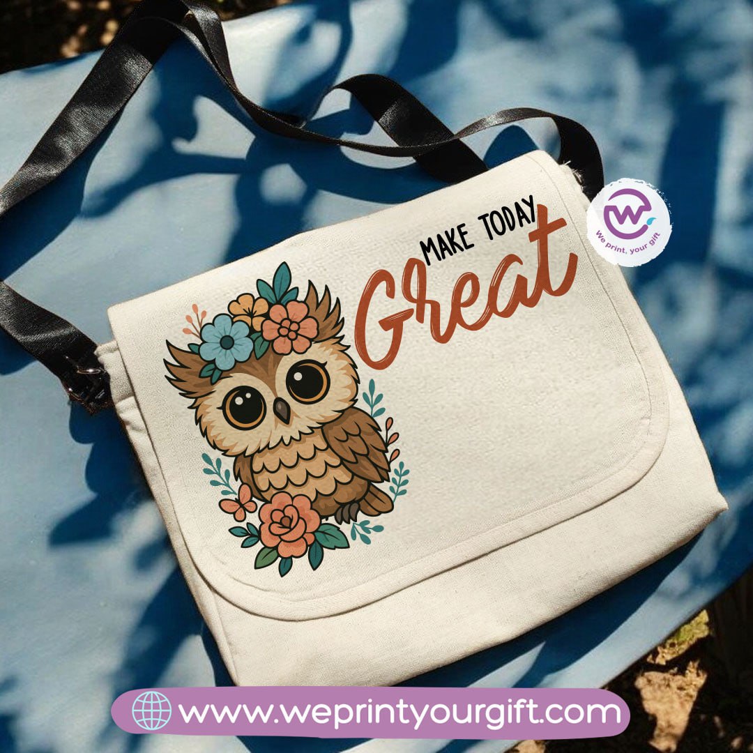 custom cross bag- Owl- Motivation