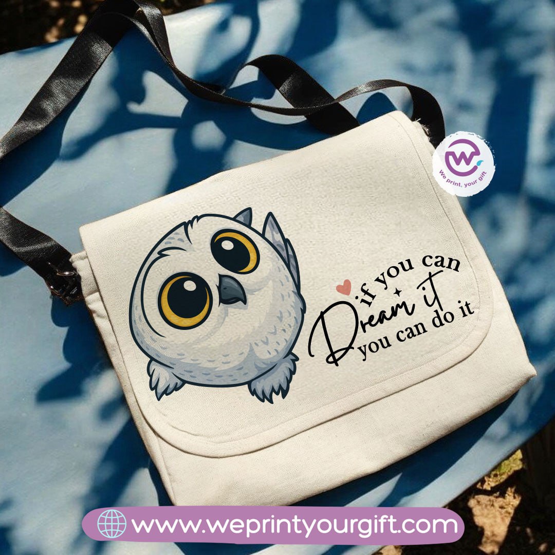 custom cross bag- Owl- Motivation