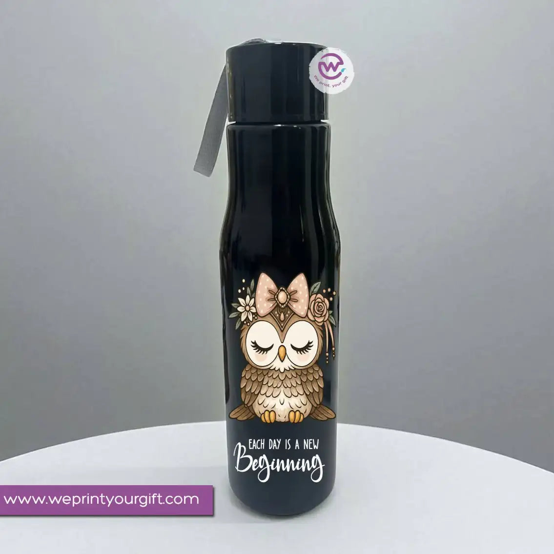 Plastic Bottle with Holder- Owl - WE PRINT