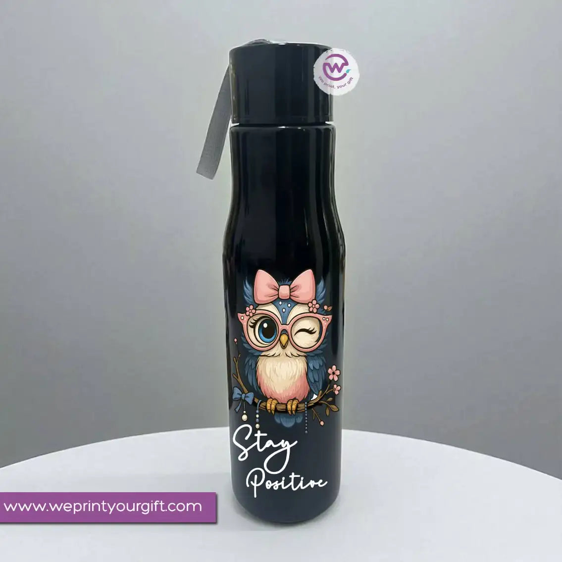 Plastic Bottle with Holder- Owl - WE PRINT