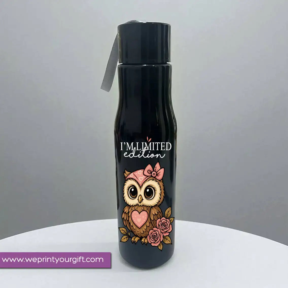 Plastic Bottle with Holder- Owl - WE PRINT