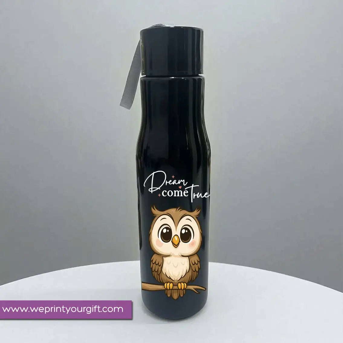 Plastic Bottle with Holder- Owl - WE PRINT