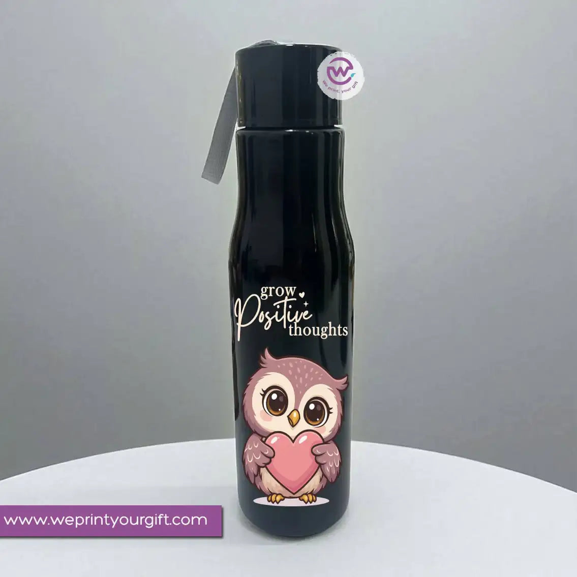 Plastic Bottle with Holder- Owl - WE PRINT