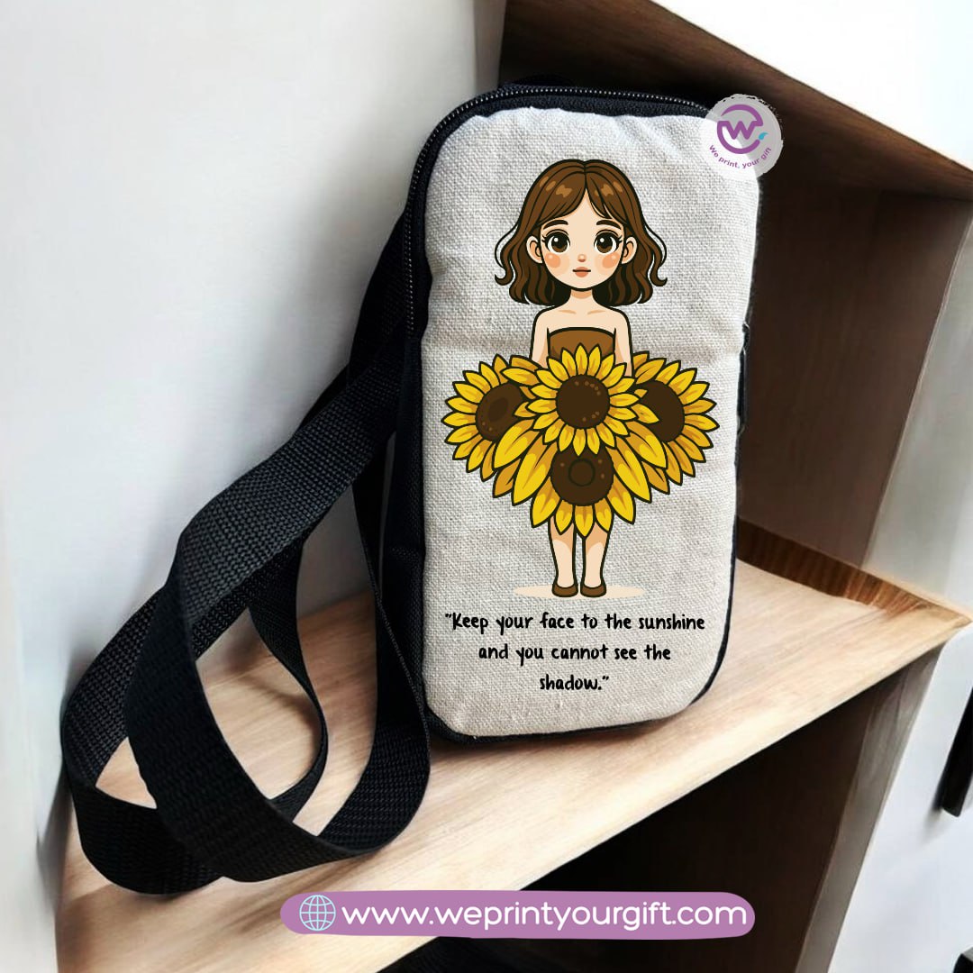 Fabric mobile bag- Floral- Motivation