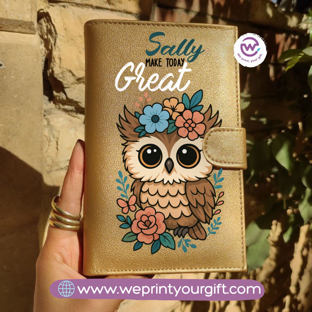 Leather Wallet for Women- Owl- Names
